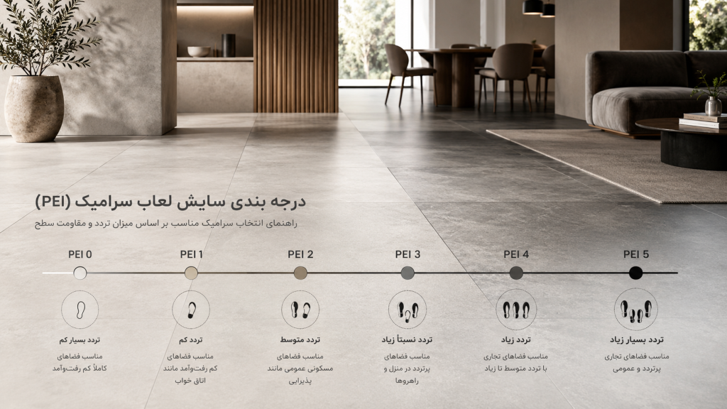 راهنمای درجه‌بندی PEI سرامیک از کلاس ۰ تا ۵